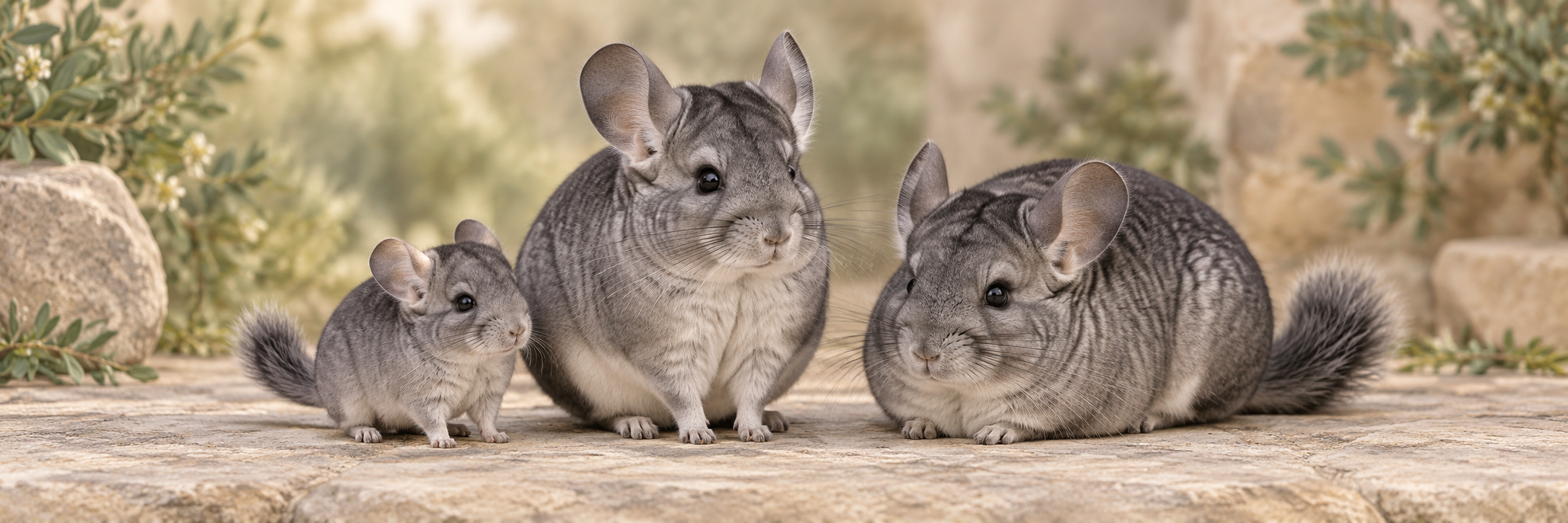 chinchilla à tous les ages