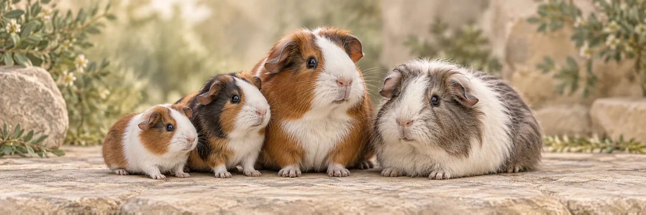 Cochon d'Inde à tous les âges